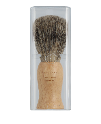 Acca Kappa Men's Grooming Shaving Brush - Beechwood Handle - Natural Bristles