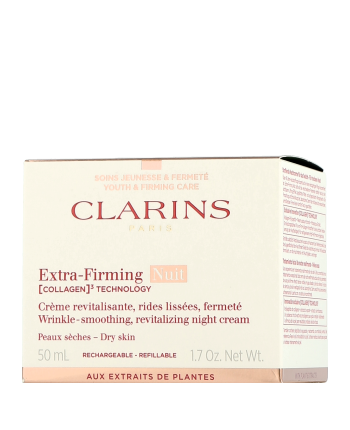 Clarins Extra-Firming [Collagen]³ Technology Crème Nuit Peaux Sèches Rechargeable (50 ml)