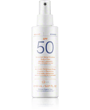 Korres Sun Care Yoghurt Sunscreen Spray Emulsion Body & Face SPF 50 (150 ml)