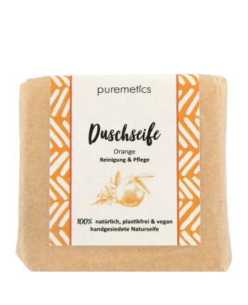 puremetics Natuurlijke Zepen Douche zeep oranje (100 g)