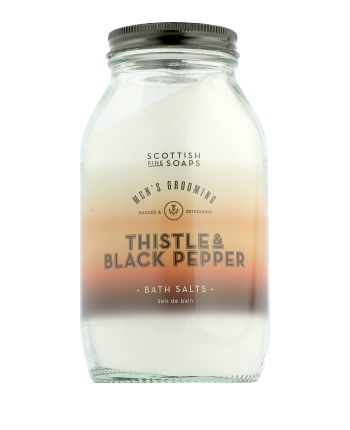 Scottish Fine Soaps Men's Grooming Thistle & Black Pepper Bath Salts (500 g)