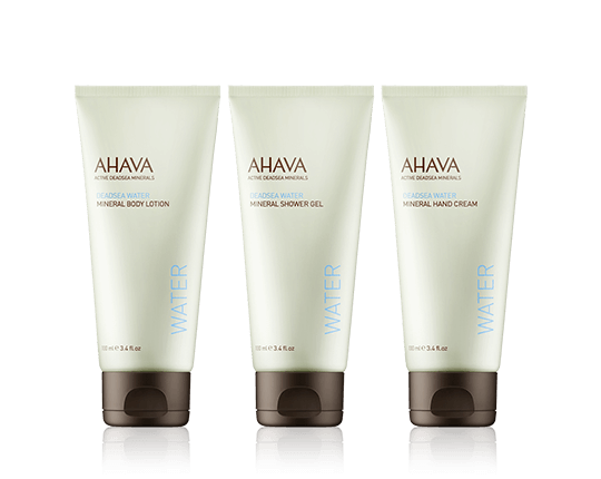 AHAVA Deadsea Water Set met handcrème, douchegel en bodylotion