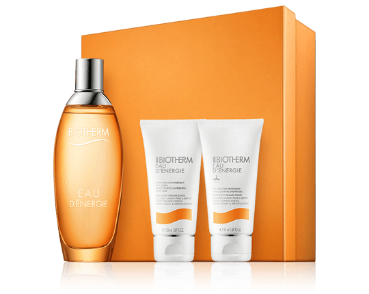 Biotherm Eau d'Énergie 100 ml EdT Set met EdT-spray, douchegel en bodymilk