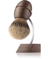 Acca Kappa Men's Grooming Shaving Brush with Stand - Wenge Wood - Pure Silver Badger Scheren kit