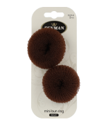 Denman Accessories Bun Ring Small Brown Haarrubber 2 stuk