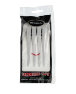 Denman Accessories Hair Clips Jumbo Silver Haarrubber 4 stuk