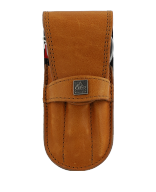 Erbe Solingen Manicure etui gemaakt van echt leer in cognac met slip-on band Manicureset 4-teilig