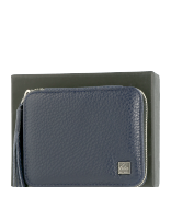 Erbe Solingen Manicure etui van leer met ritssluiting en hanger in marineblauw Manicureset 5-teilig
