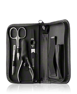 Pfeilring Manicure-Sets Manicue en scheren kast, leer, zwart Manicureset 4-teilig