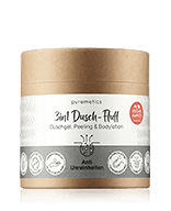 puremetics 3in1 Douchepluis Anti-onzuiverheids douchegel, bodylotion & scrub in één Body‑peeling 250 g