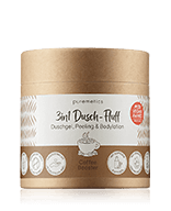 puremetics 3in1 Douchepluis Coffee Booster - douchegel, bodylotion & scrub in één Body‑peeling 250 g