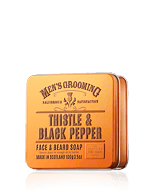 Scottish Fine Soaps Men's Grooming Thistle & Black Pepper Face & Beard Soap in a Tin Gezichtsreiniging 100 g