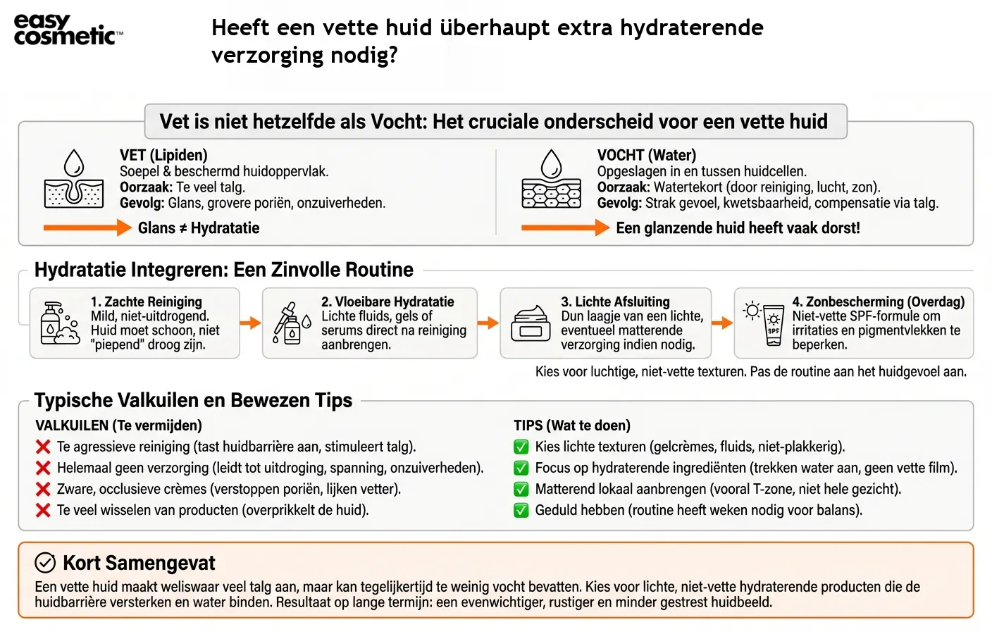 Heeft een vette huid überhaupt extra hydraterende verzorging nodig?