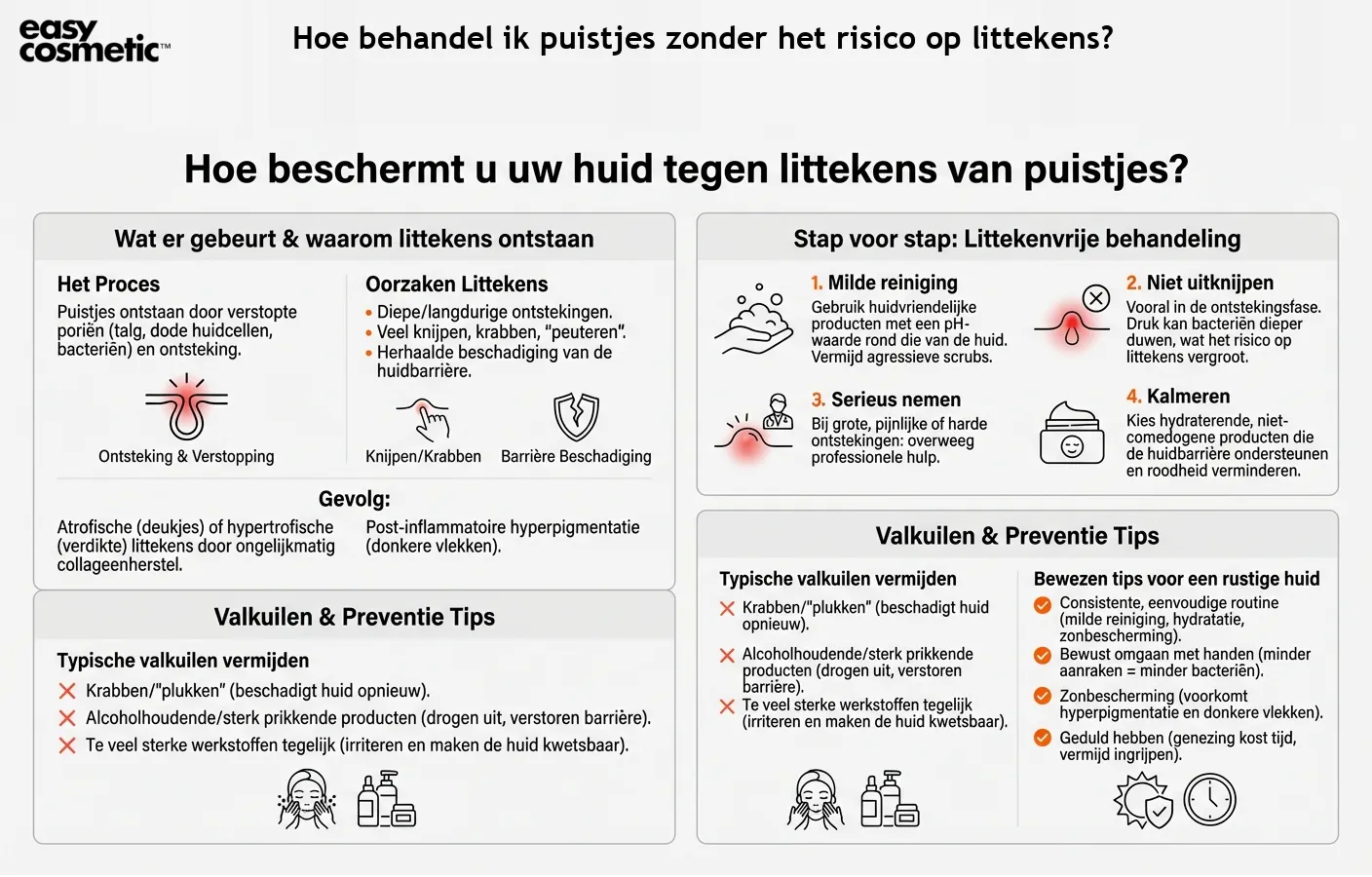 Hoe behandel ik puistjes zonder het risico op littekens?