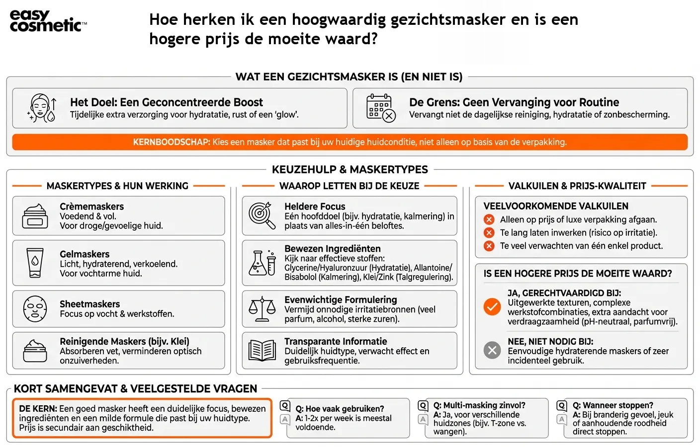 Hoe herken ik een hoogwaardig gezichtsmasker en is een hogere prijs de moeite waard?