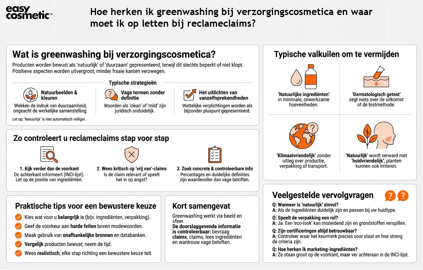 Hoe herken ik greenwashing bij verzorgingscosmetica en waar moet ik op letten bij reclameclaims?