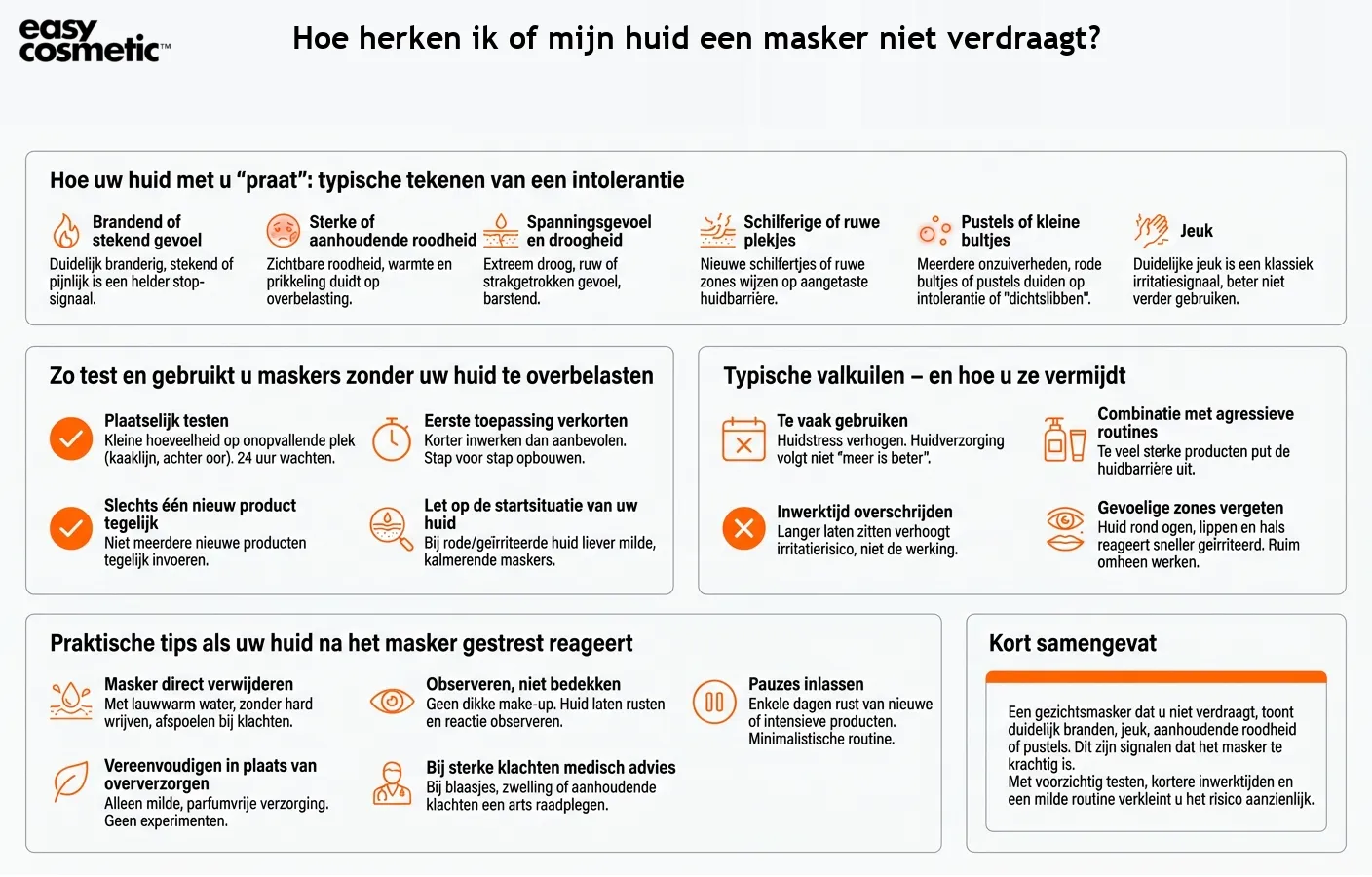 Hoe herken ik of mijn huid een masker niet verdraagt?