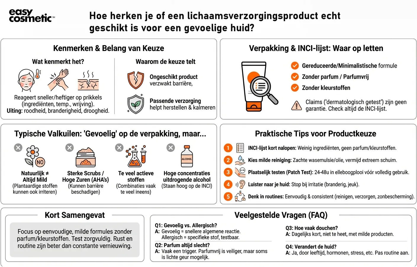 Hoe herken je of een lichaamsverzorgingsproduct echt geschikt is voor een gevoelige huid?