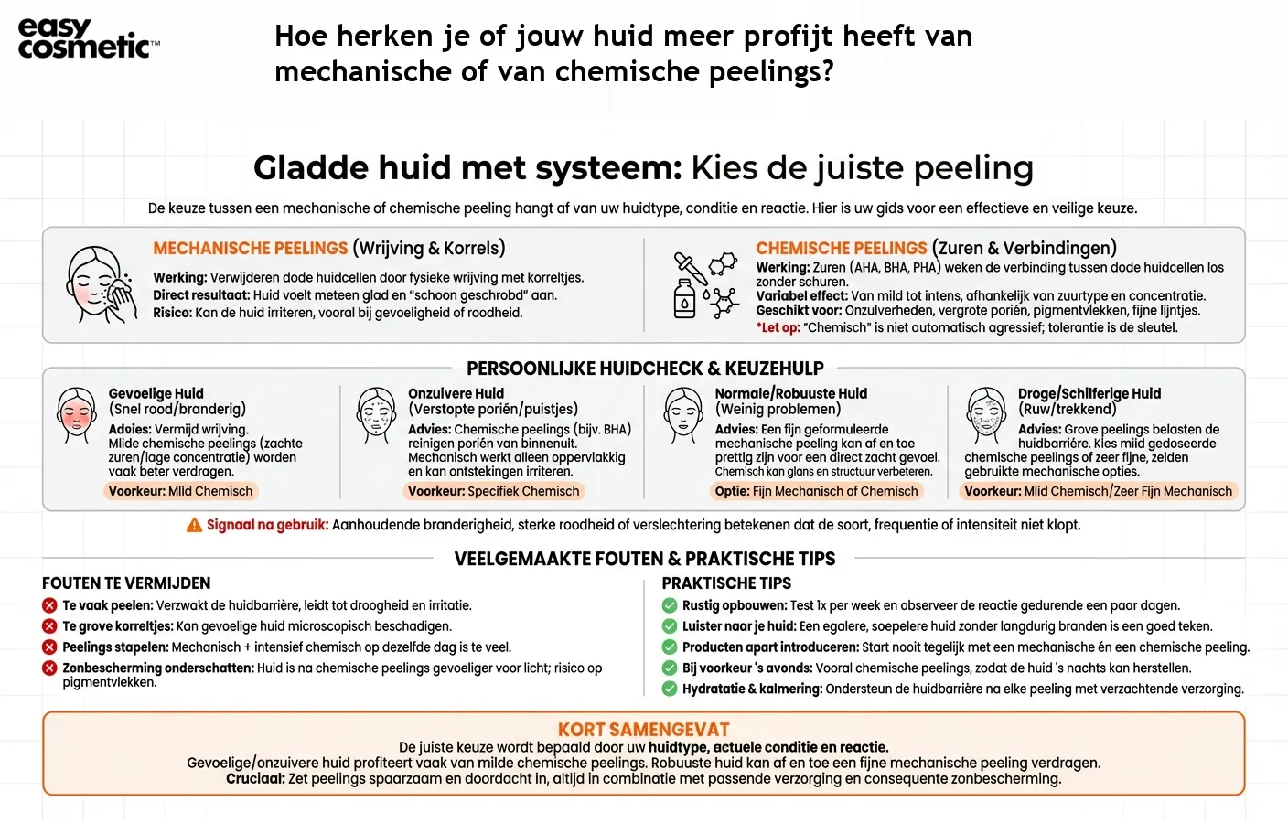 Hoe herken je of jouw huid meer profijt heeft van mechanische of van chemische peelings?