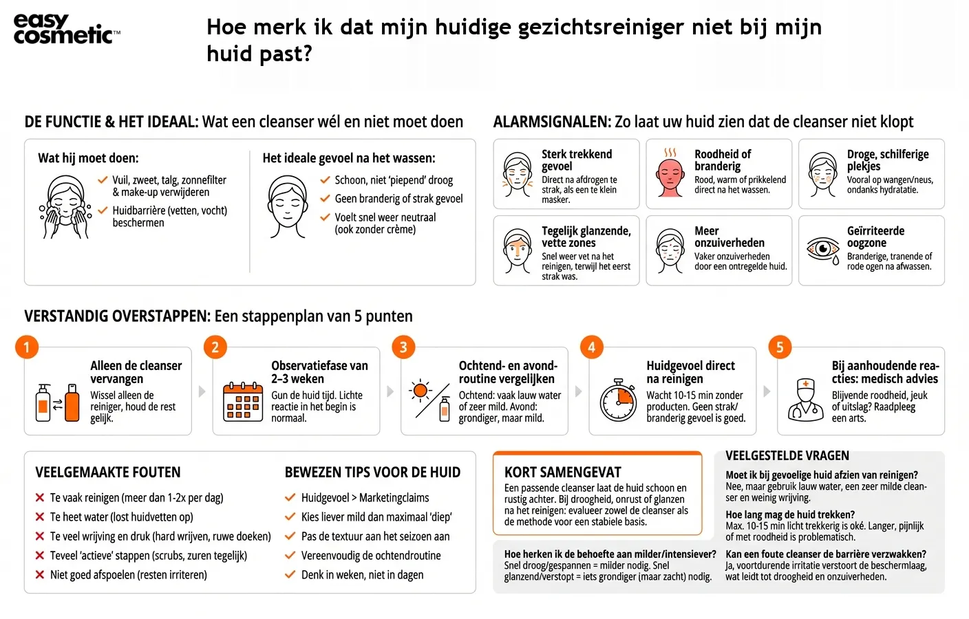 Hoe merk ik dat mijn huidige gezichtsreiniger niet bij mijn huid past?