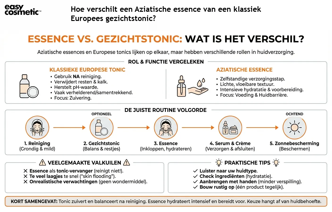 Hoe verschilt een Aziatische essence van een klassiek Europees gezichtstonic?