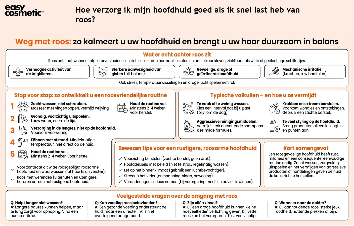 Hoe verzorg ik mijn hoofdhuid goed als ik snel last heb van roos?