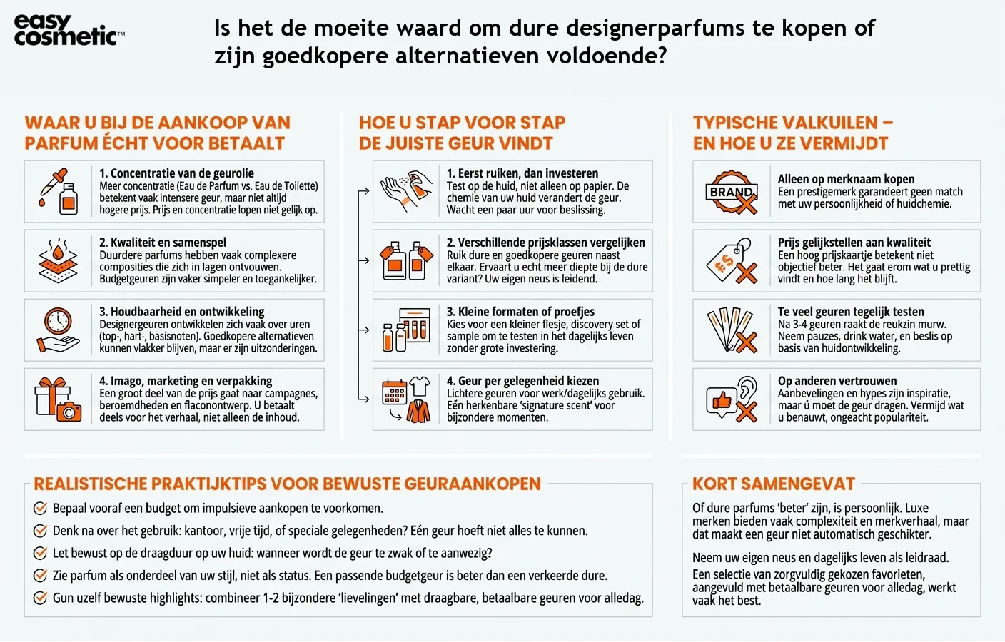 Is het de moeite waard om dure designerparfums te kopen of zijn goedkopere alternatieven voldoende?