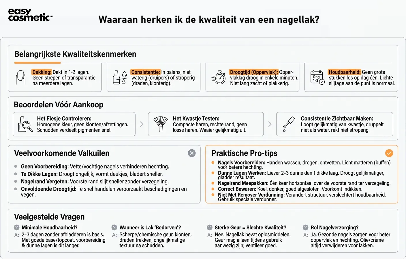 Waaraan herken ik de kwaliteit van een nagellak?