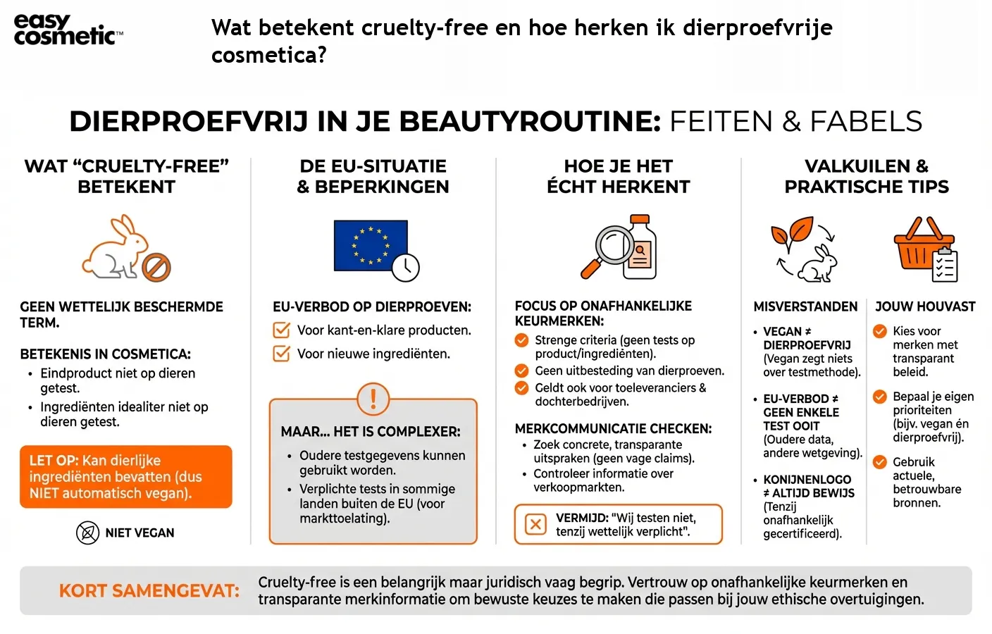 Wat betekent cruelty-free en hoe herken ik dierproefvrije cosmetica?
