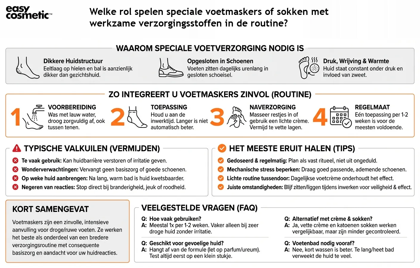 Welke rol spelen speciale voetmaskers of sokken met werkzame verzorgingsstoffen in de routine?