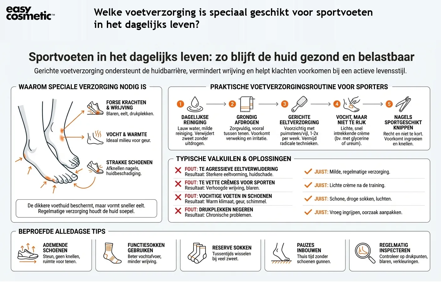 Welke voetverzorging is speciaal geschikt voor sportvoeten in het dagelijks leven?