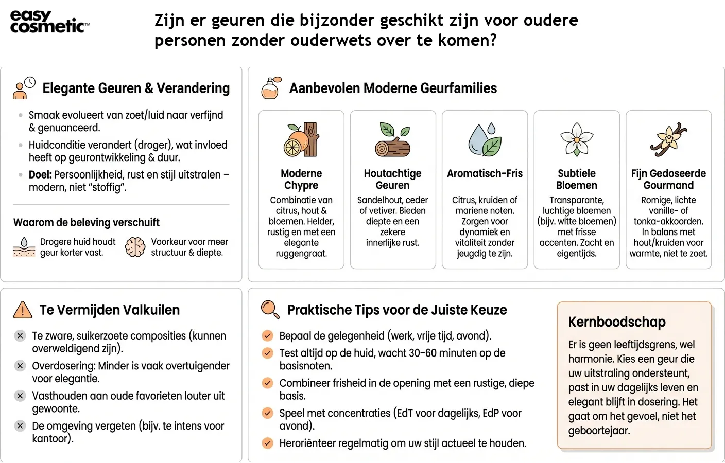 Zijn er geuren die bijzonder geschikt zijn voor oudere personen zonder ouderwets over te komen?