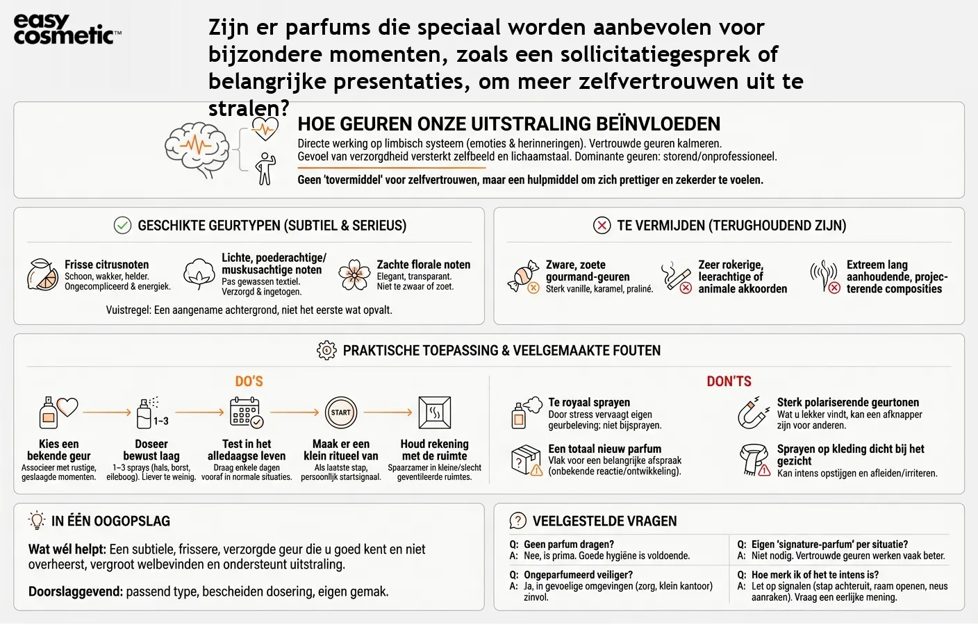 Zijn er parfums die speciaal worden aanbevolen voor bijzondere momenten, zoals een sollicitatiegesprek of belangrijke presentaties, om meer zelfvertrouwen uit te stralen?