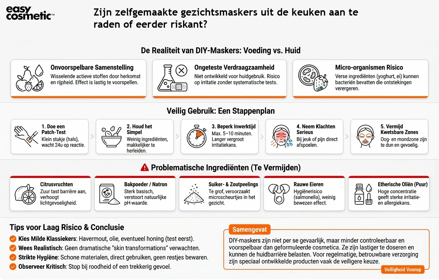 Zijn zelfgemaakte gezichtsmaskers uit de keuken aan te raden of eerder riskant?